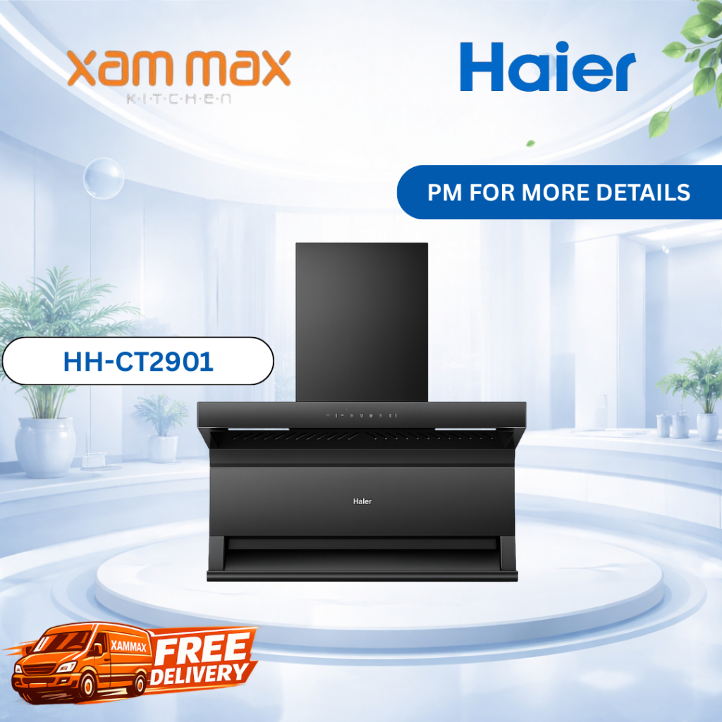Haier HH-CT2901 90cm Cooker Hood 2300m3/h Self Clean Chimney Kitchen ...