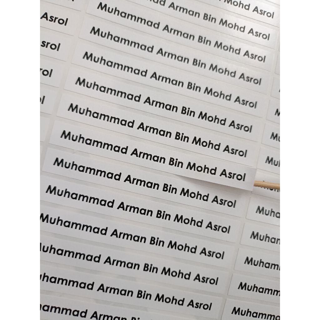STICKER NAME / STIKER NAMA 120pcs++ 🔥 MIX 2 NAMA ATAU LEBIH 🔥STICKER ...
