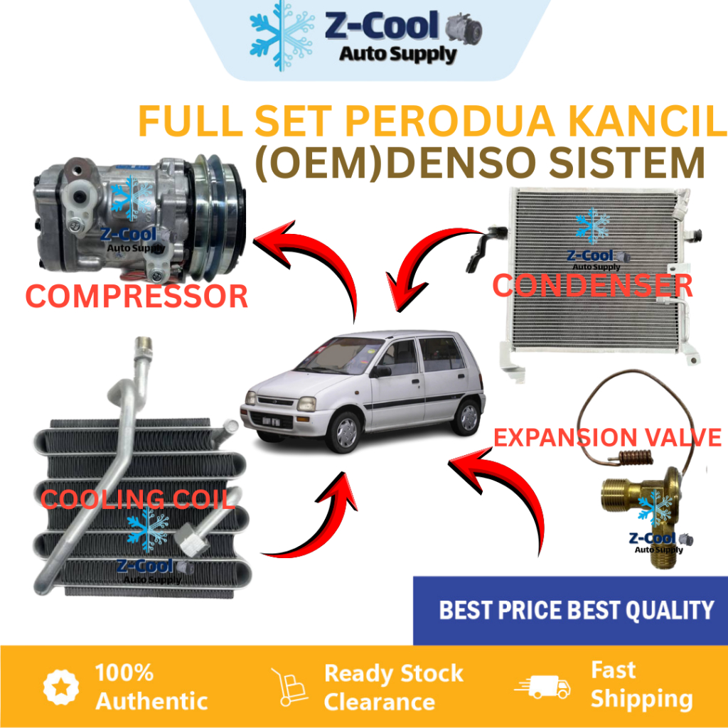 🔥COMBO OEM VALUE SET🔥UNTUK KERETA AIRCOND PERODUA KANCIL DENSO SISTEM ...