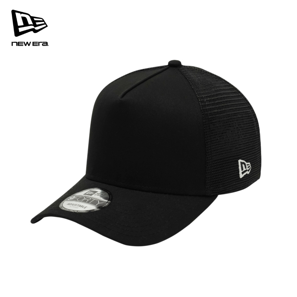 new-era-9forty-a-frame-trucker-basic-black-snapback-cap-shopee-malaysia