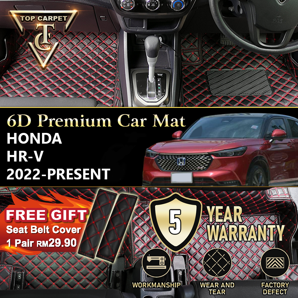 Top Carpet HONDA HR-V HRV V E S ( 2022- 2026 ) 6D PU Leather Car Carpet ...