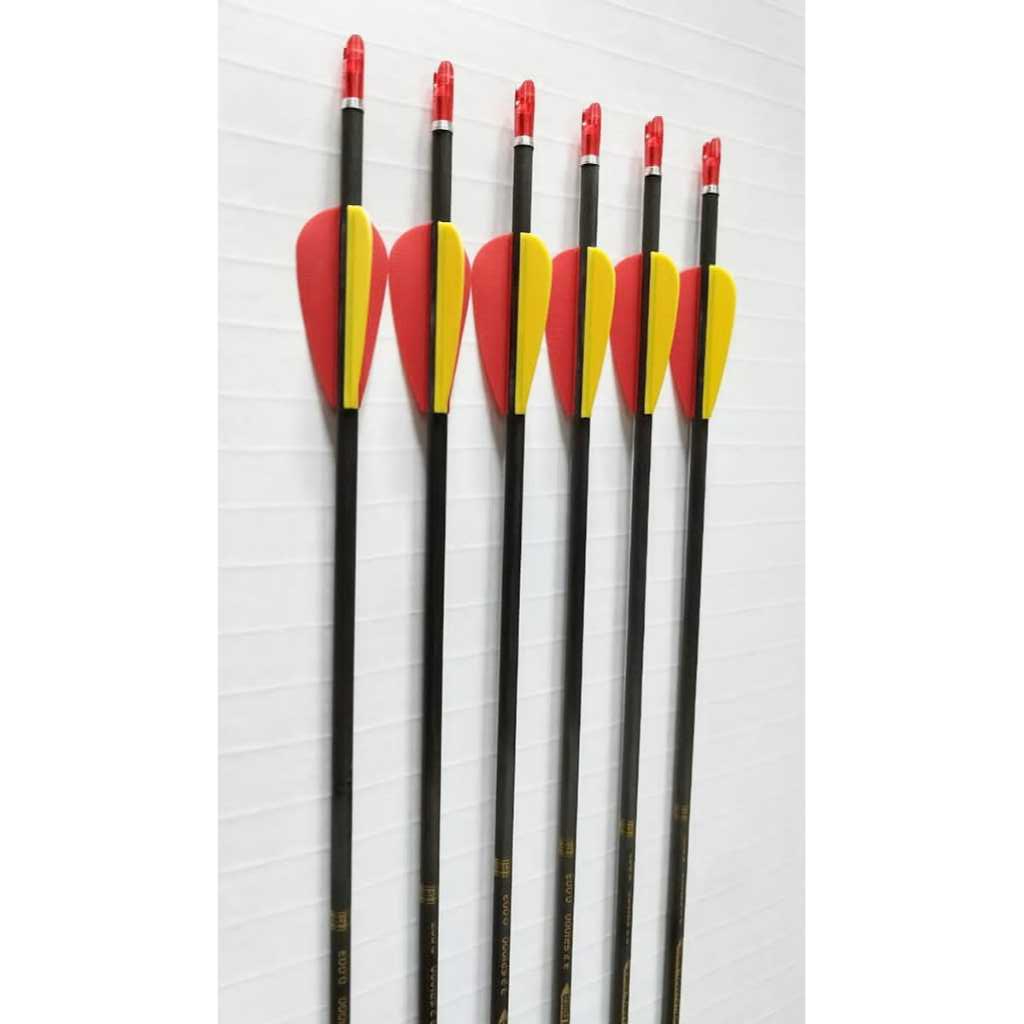 ELONG 6PCS ARROWS ID3.2MM 30T HIGH MODULUS PURE CARBON IAN AERO CUTTED ...