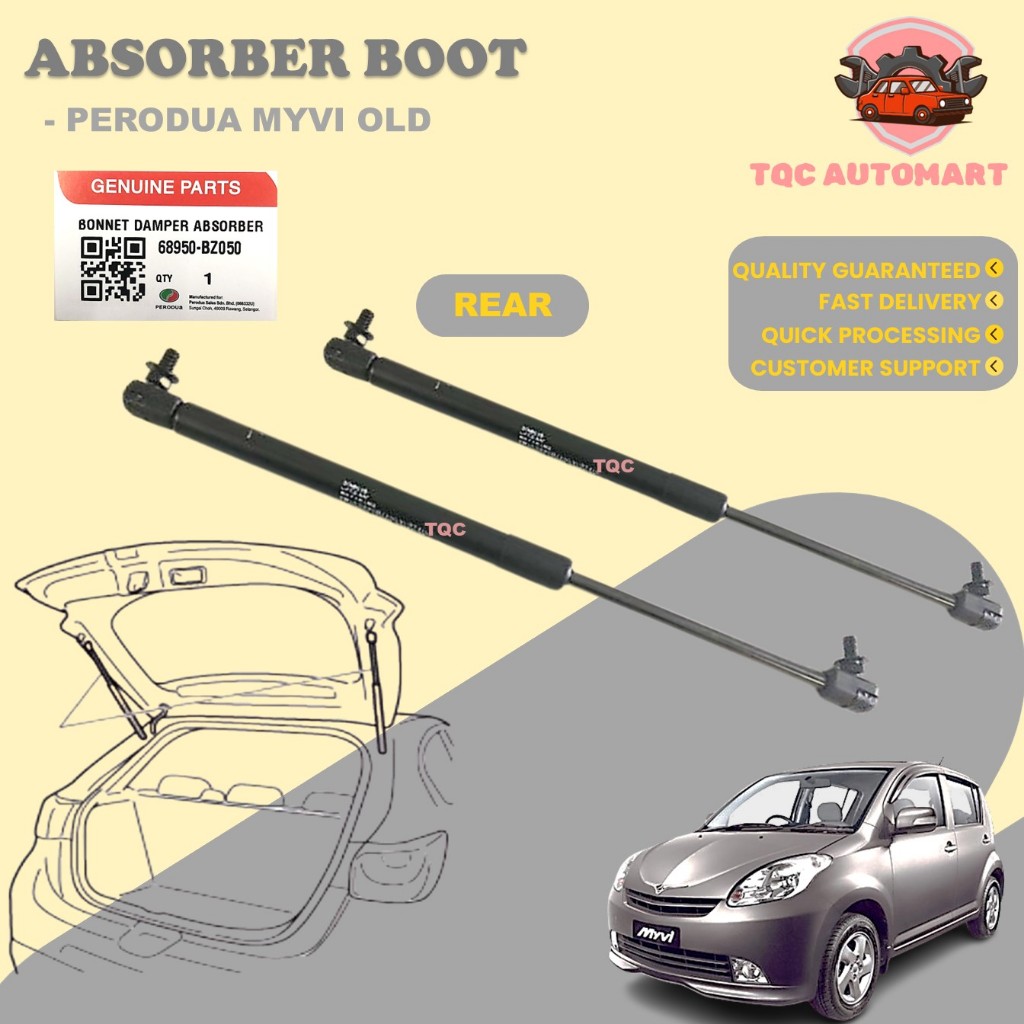 ORIGINAL PERODUA MYVI OLD 2005 REAR BONNET DAMPER BOOT ABSORBER GAS ...
