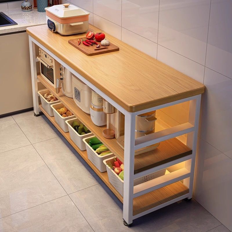 Bar Counter Multi-layer Floor-standing Storage Rack Narrow Table Shelf ...