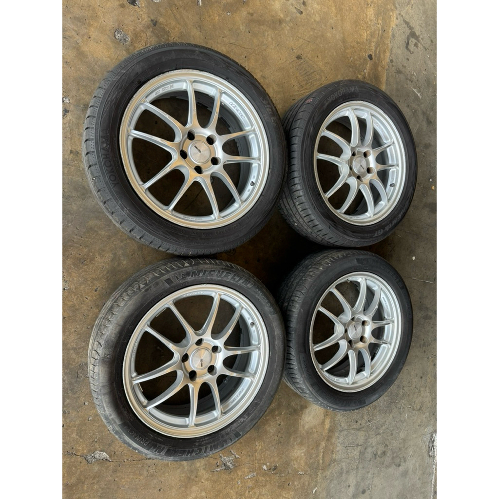 Enkei PF01 18 Inch 5x114.3 Sport Rims Original Made in Japan Silver ...