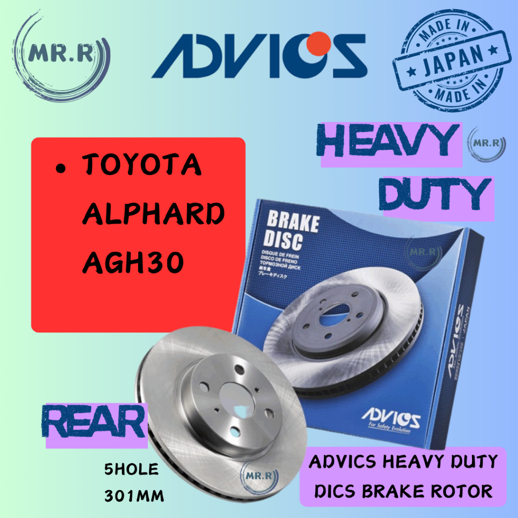 (1PAIR) ADVICS HEAVY DUTY TOYOTA ALPHARD, VELLFIRE AGH30,GGH30 2015 ...