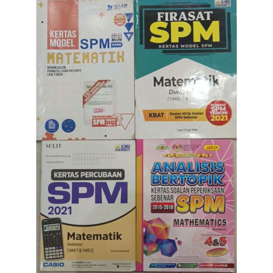 SPM Mathematics Exercise Book + Soalan SPM sebenar + Kertas Percubaaan ...