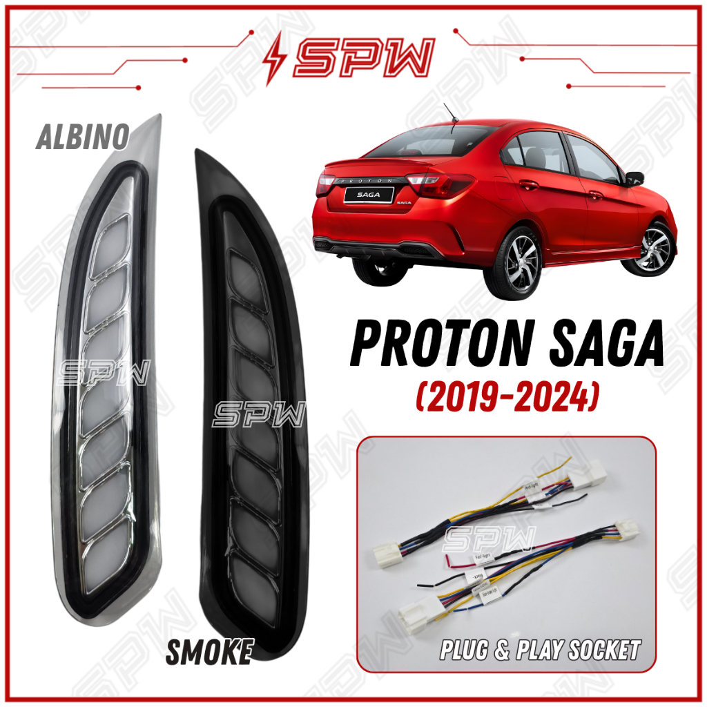 Proton Saga (2019-2024) MC1 MC2 Rear Bumper LED Reflector Daylight DRL ...