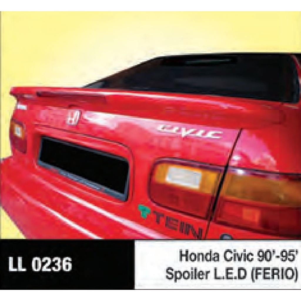 Honda Civic '92-95 (LL0236, LL7010) Ferio Spoiler with LED (Fibreglass ...