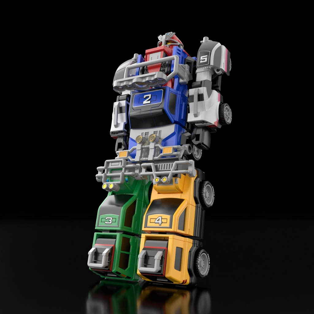 PO Bandai Gekisou Sentai Carranger SMP Gekiso Gattai RV Robo Minipla ...