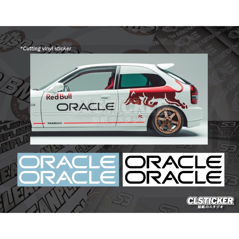 1set 2pcs ORACLE Logo Cutting Vinyl Sticker set | Shopee Malaysia