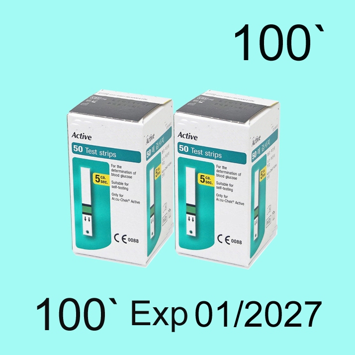 100 ACTIVE TEST STRIPS CHEK ACTIVE STRIP Exp 01/2027 | Shopee Malaysia