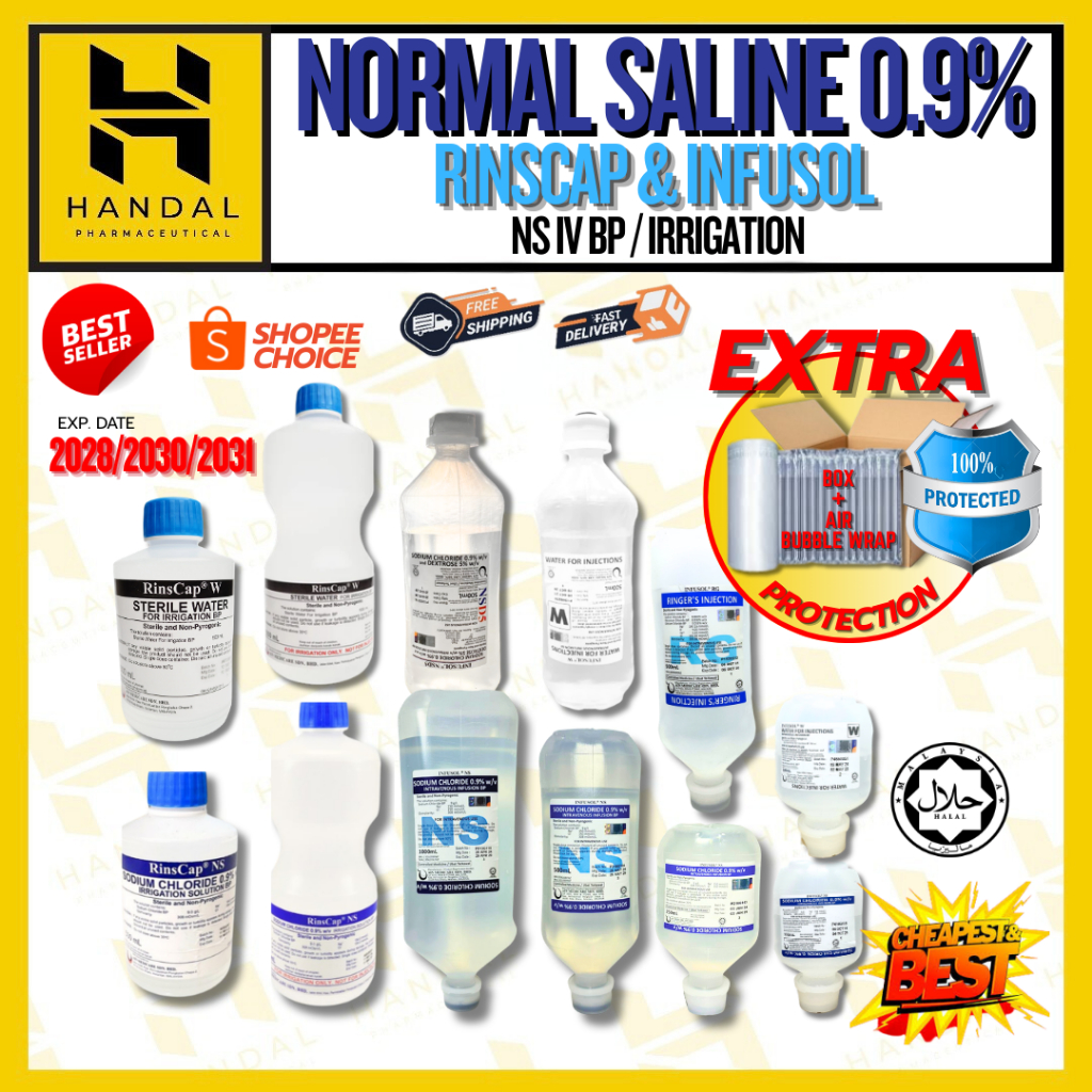 [READY STOCK] RINSCAP INFUSOL Normal Saline 0.9% Sodium Chloride | NS ...