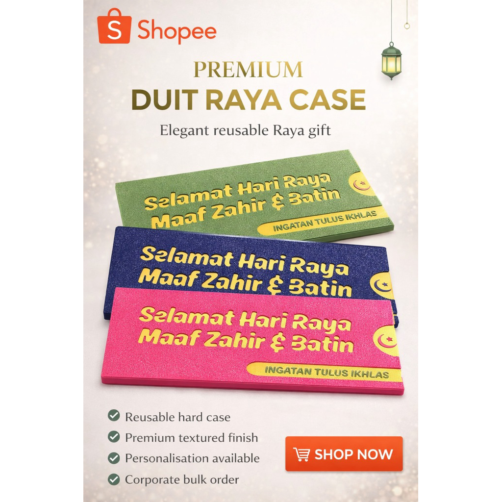 Premium 3D Printed Sampul Duit Raya | Premium Duit Raya Case | Shopee ...