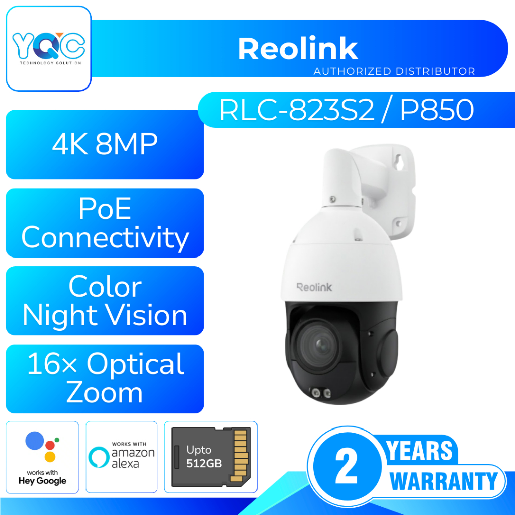 Reolink P850-16X RLC-823A-16X RLC-823S24K POE 360° PTZ Security Camera ...