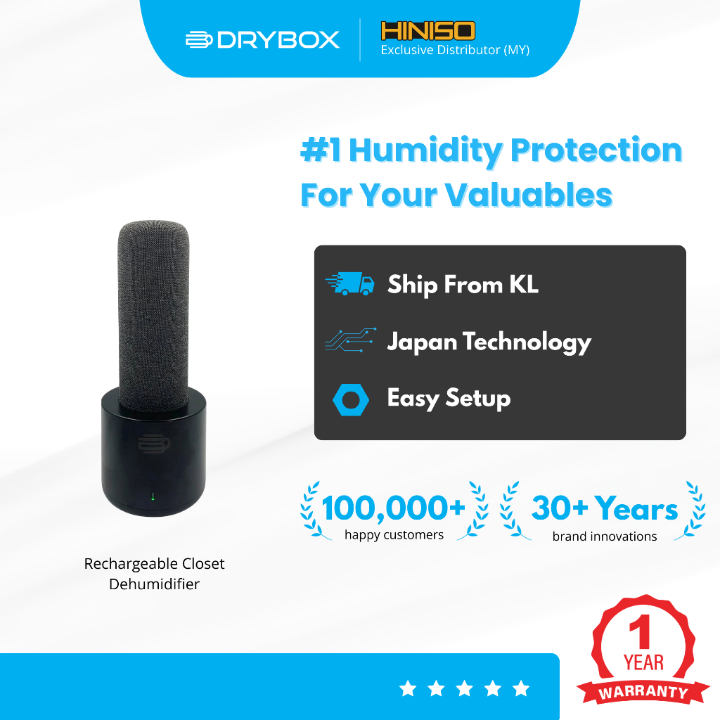 DryBox Electric Rechargeable Mini Wireless Moisture Absorption Air ...