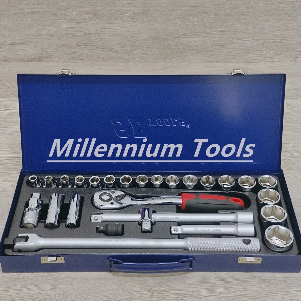 ORIG SB TOOLS 27Pcs Box Socket Set | Spanner Box Set (8-32mm) | Shopee ...