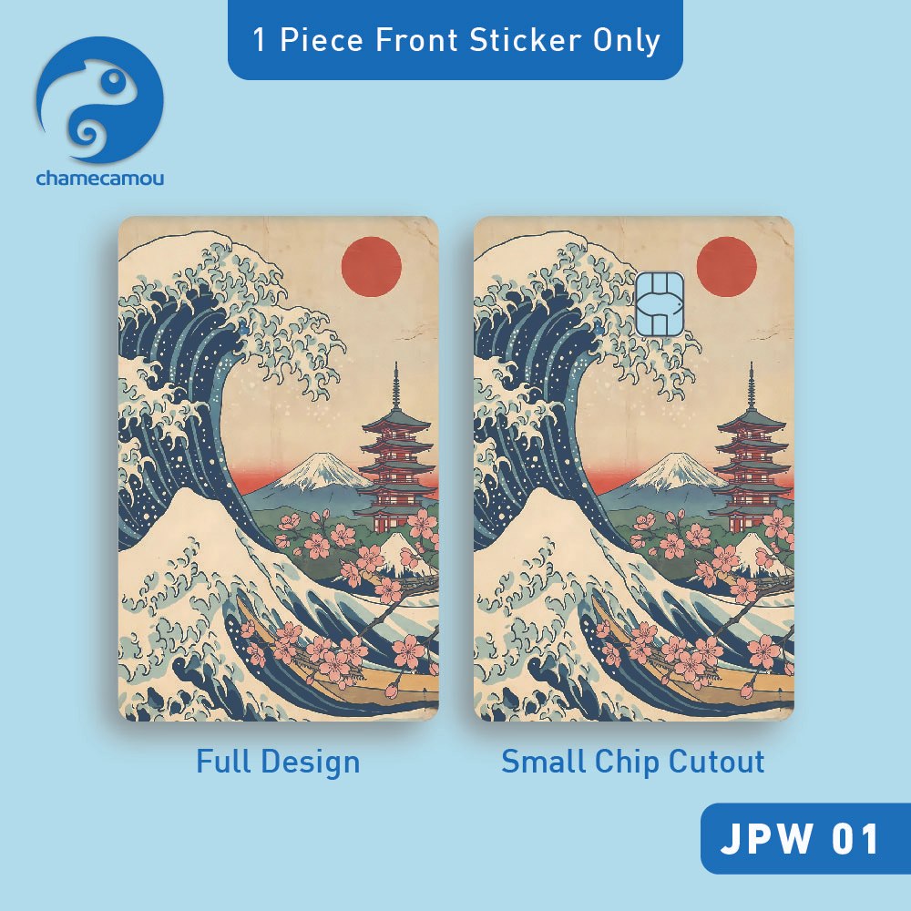 Japanese Wave - Decorative Sticker Skin For ATM Bank Credit Debit ...