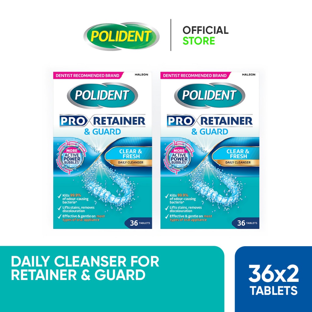 Polident Pro Retainer & Guard Cleanser, Kill Bacteria & Remove Stain ...