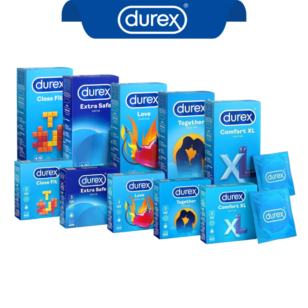 DUREX Close Fit / Extra Safe / Love / Together Easy-On / Comfort XL (3s ...