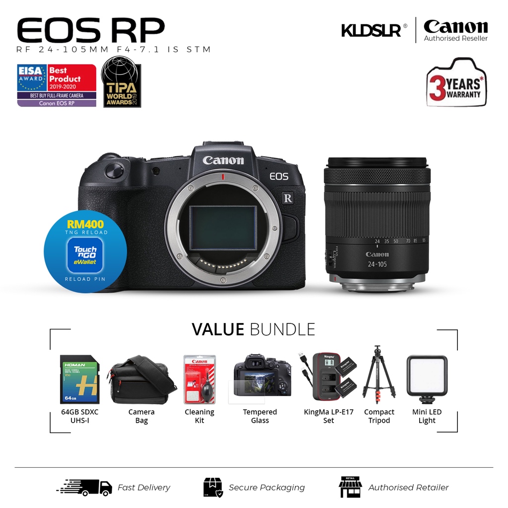 Canon EOS RP Body & EOS RP With RF 24-105mm F4-7.1 IS STM Lens ...