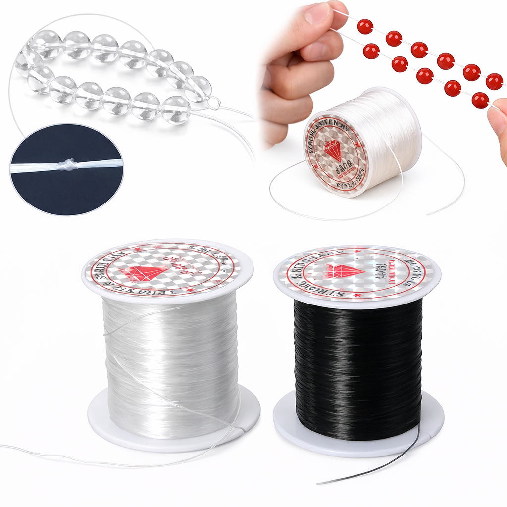 10meter Elastic Line Transparent Crystal Beading Cord String Thread ...