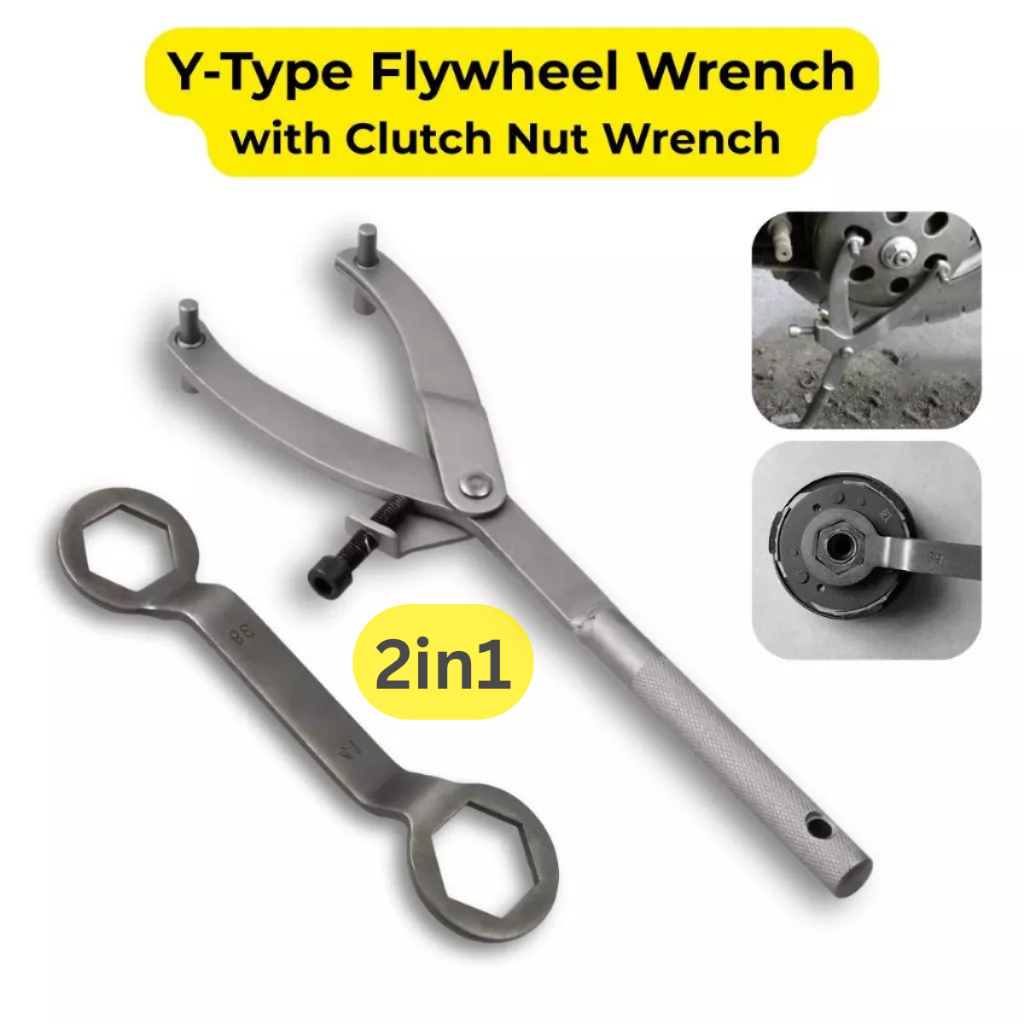 Universal Motorcycle Bike Flywheel Holder & Double Socket Clutch Nut ...