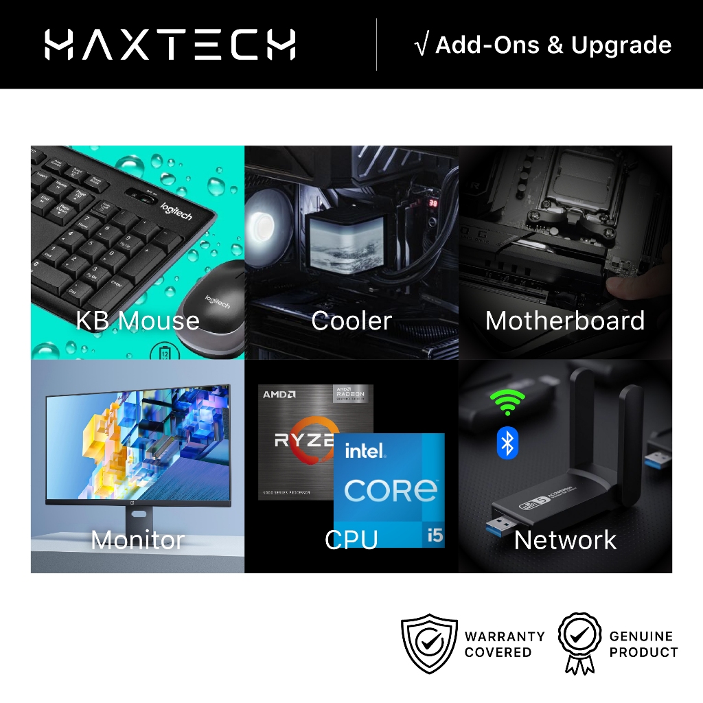 HAXTECH PC Package [Add-Ons & Upgrade] | Shopee Malaysia