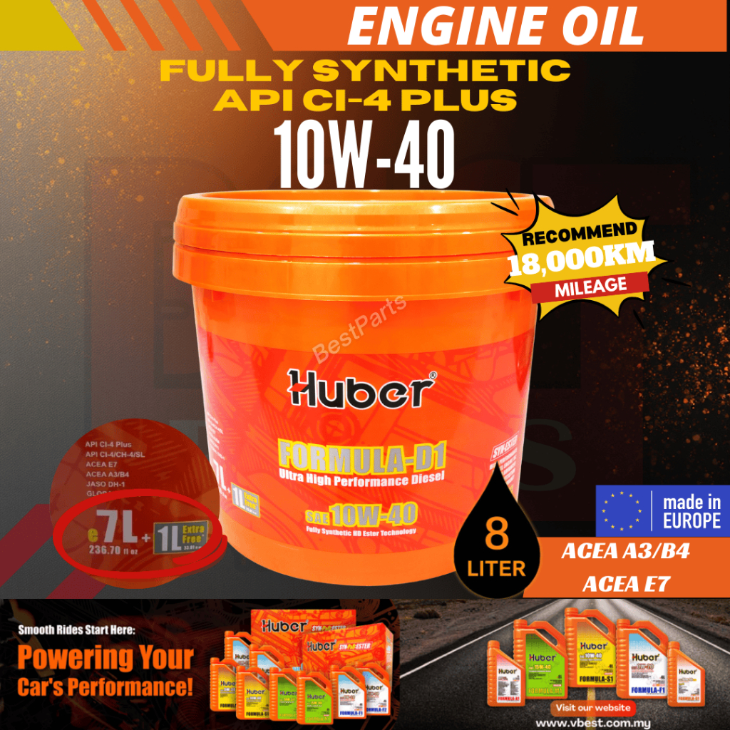 [East Malaysia] Huber 10W40 Formula D1 Diesel Fully Synthetic Engine ...