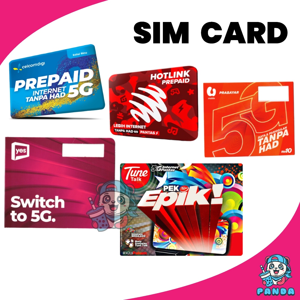 Prepaid SIM Card Prabayar UMOBILE MAXIS HOTLINK YES ONEXOX HALOTELCO ...