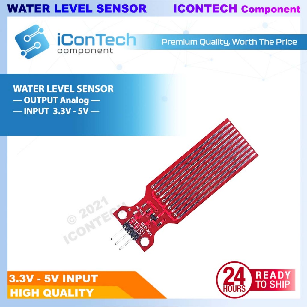 Water Level Sensor Module Water Droplet Depth Detection Arduino ...