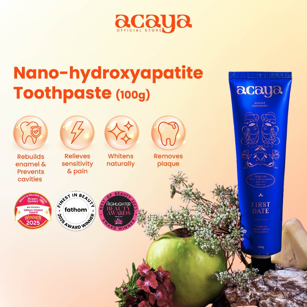 Acaya First Date Toothpaste- Nano-Hydroxyapatite; Sensitive Gums ...
