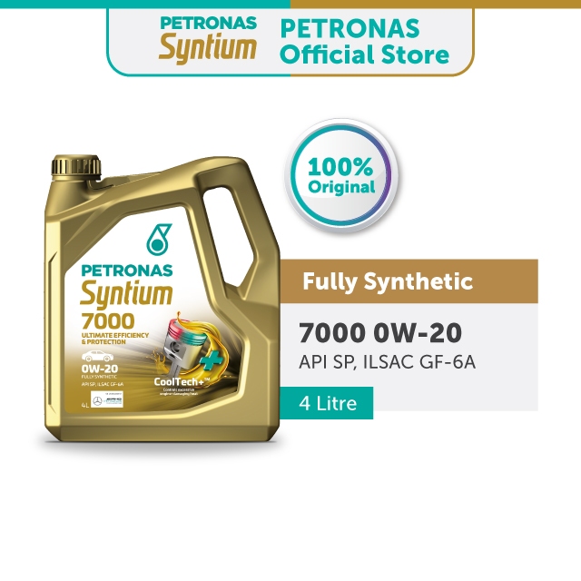 PETRONAS Syntium 7000 0W-20 Fully Synthetic Engine Oil API SP( 4L