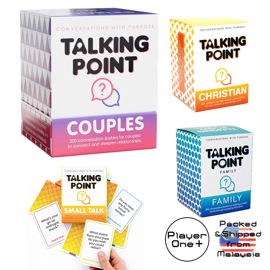 Talking Point Board Card Game - 200 Conversation Starters for ...