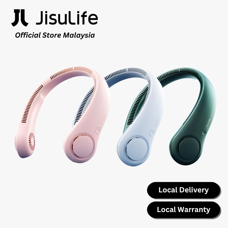 JisuLife Neck Fan Life3 (4000mAh) 16H | 3 Speeds | Hands-Free ...