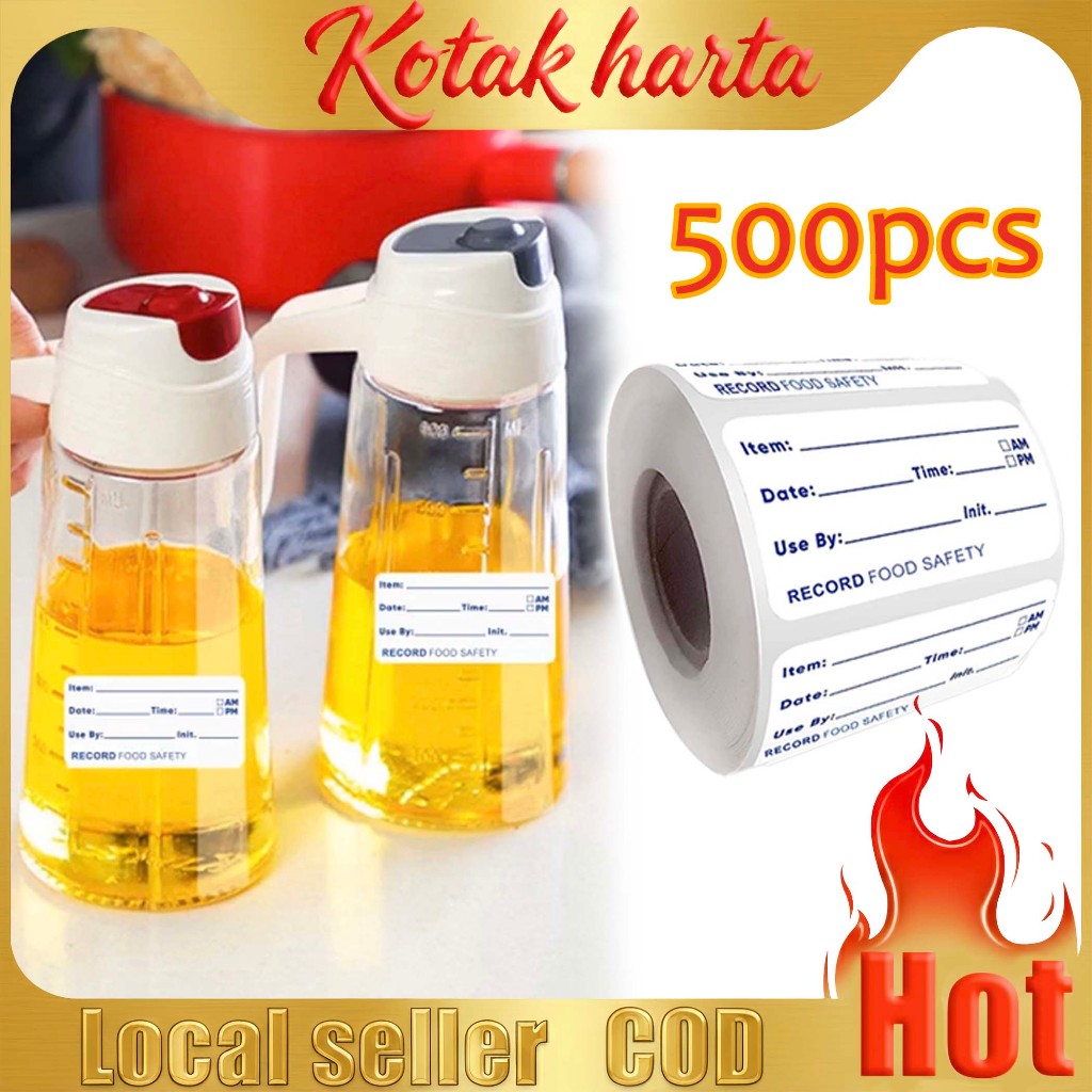 500PCS Roll Kitchen Date Label Stickers/Moisture-resistant Freezer Food ...