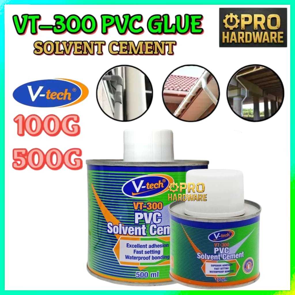 VTECH VT300 Solvent Cement Gum PVC Pipe Glue 15G/100G/500G | Shopee ...