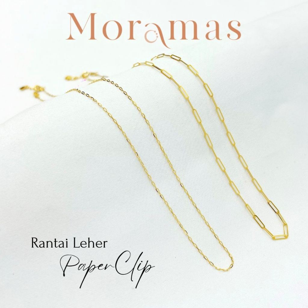 Moramas PAPERCLIP Necklace 916 Gold/Rantai Leher SAUH Emas 916/万字链916金 ...