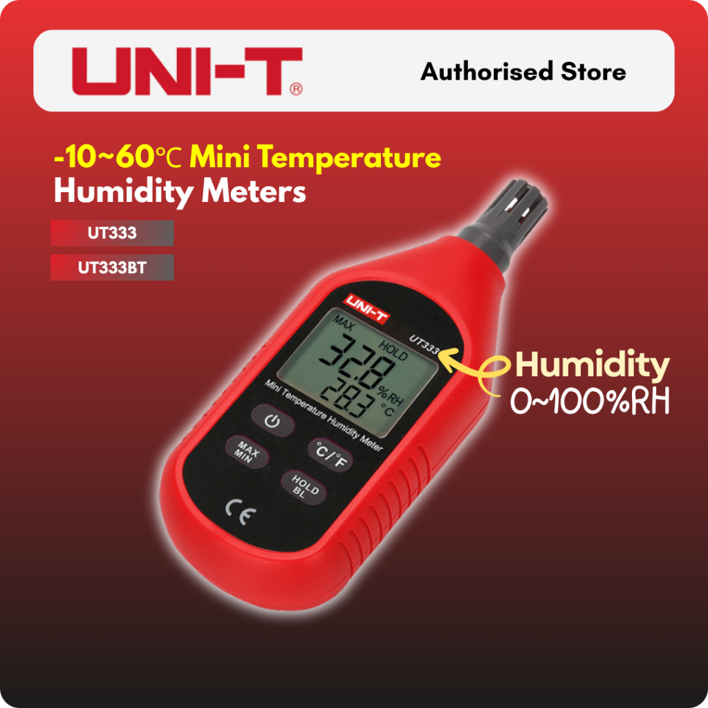 UNI-T UT333 & UT333BT Mini Temperature Humidity Meter UT 333 / UT 333BT ...