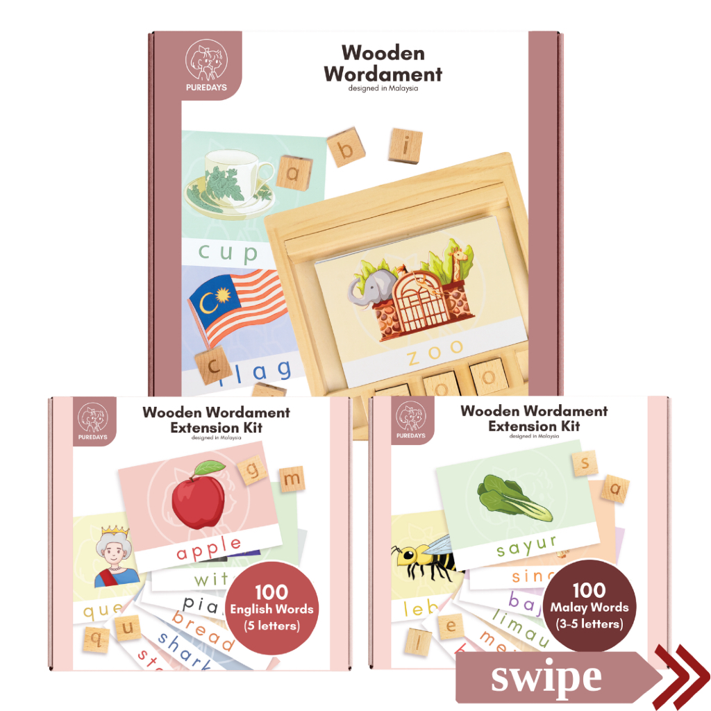 Pure Days Wooden Wordament | Shopee Malaysia