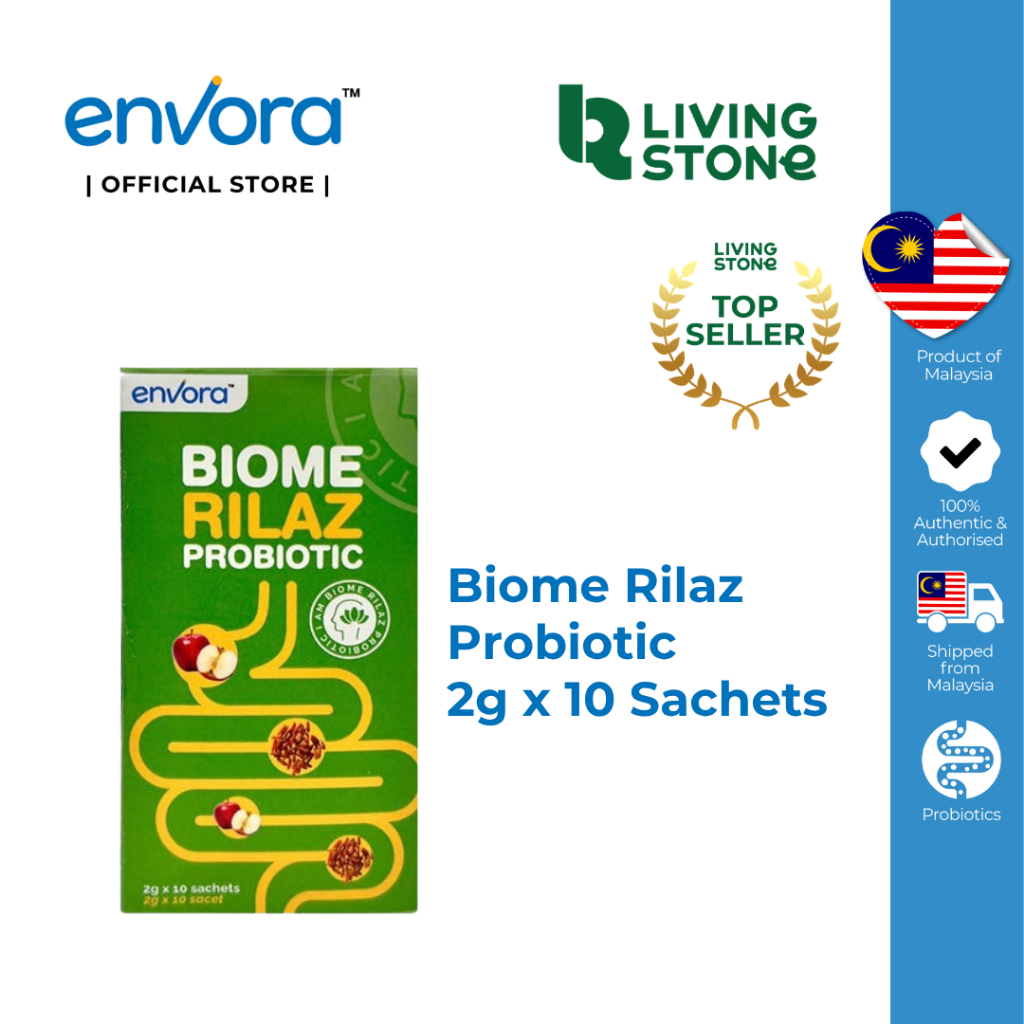 Biome Rilaz Probiotic 6 Billion CFU with Real Apple & Brown Rice ...