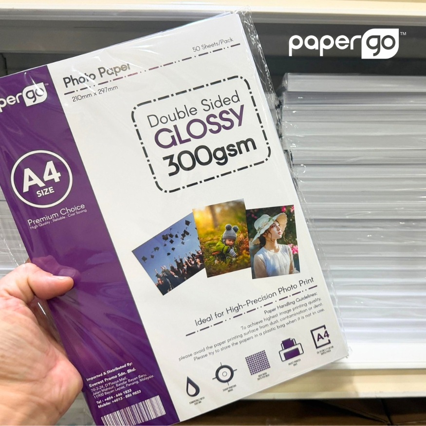 Inkjet Photo Paper- 300gsm Double Side Glossy- A4 Size (50pcs/pkt ...