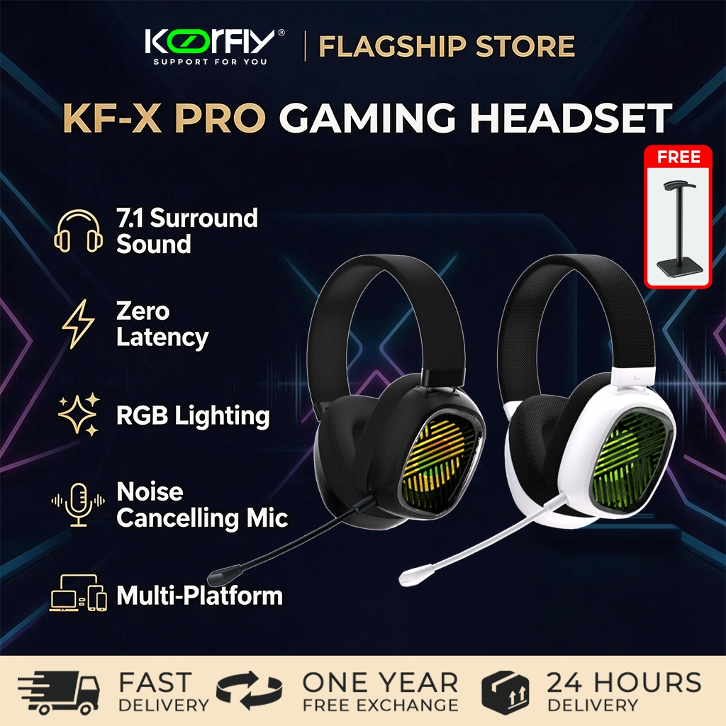 Koorfly KF-X Pro Wireless Gaming Headphone, Ultra-Light 4-in-1 ...