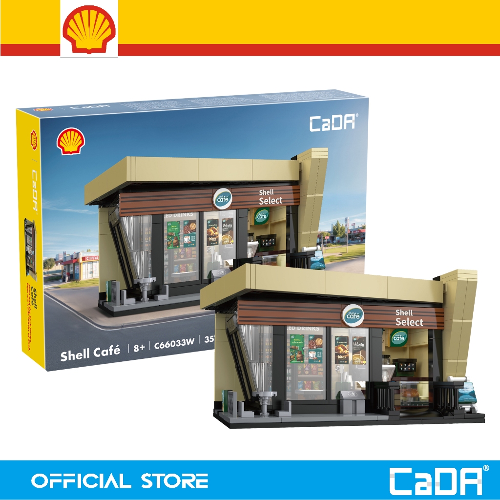 CaDA Shell Cafe Store Brick Building Mechanical Master DIY Blocks Toy ...