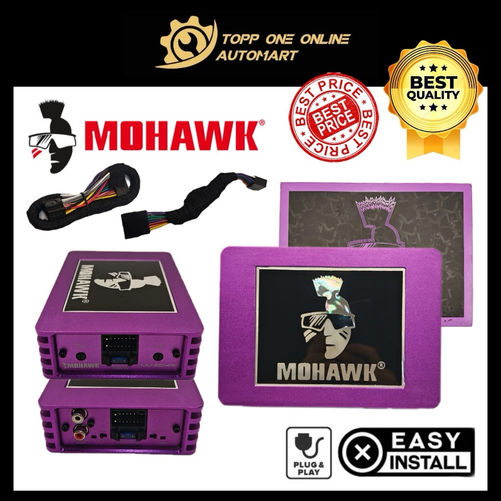 MOHAWK MU-60.4PP ANDROID PLAYER CAR DSP 4 CHANNEL PLUG & PLAY POWER ...