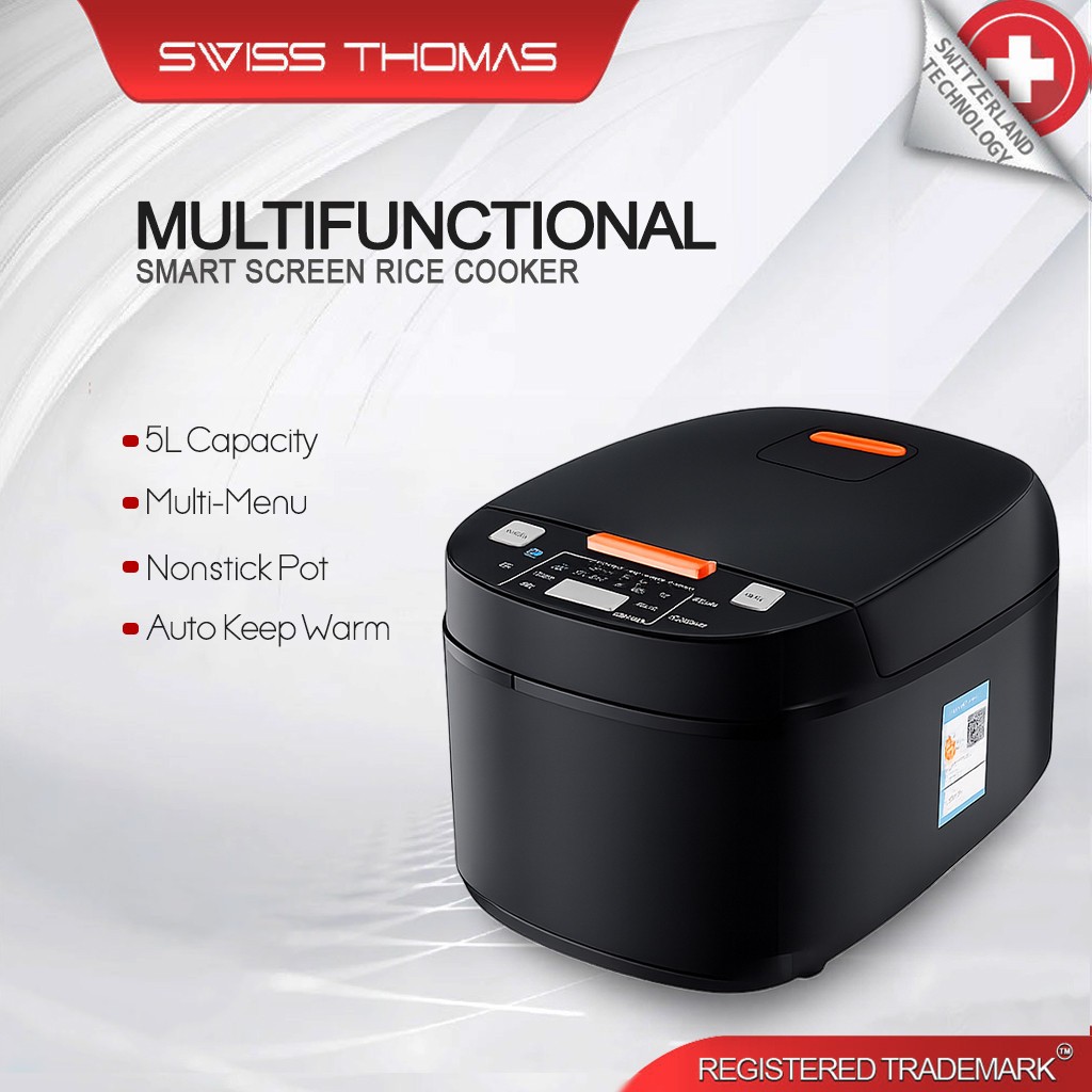 Swiss Thomas Large Capacity Digital Rice Cooker with Multifunction ...