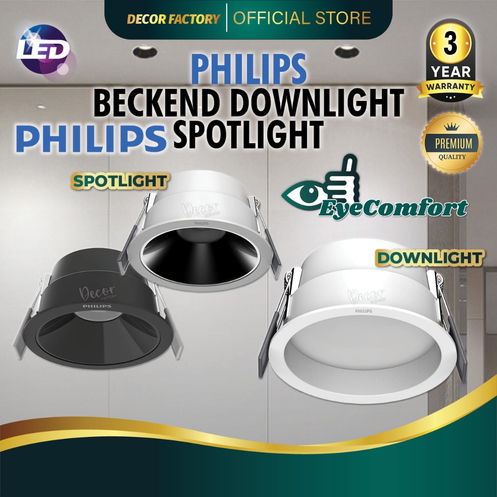 PHILIPS LED Downlight DL260 7W 11W & Spotlight SL260 7.5W Recessed ...