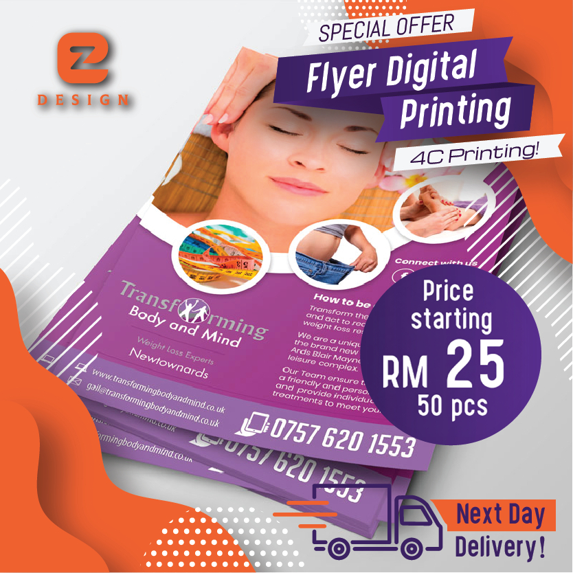 Flyers Printing / Size A5 / One side and Double sided / Glossy paper ...