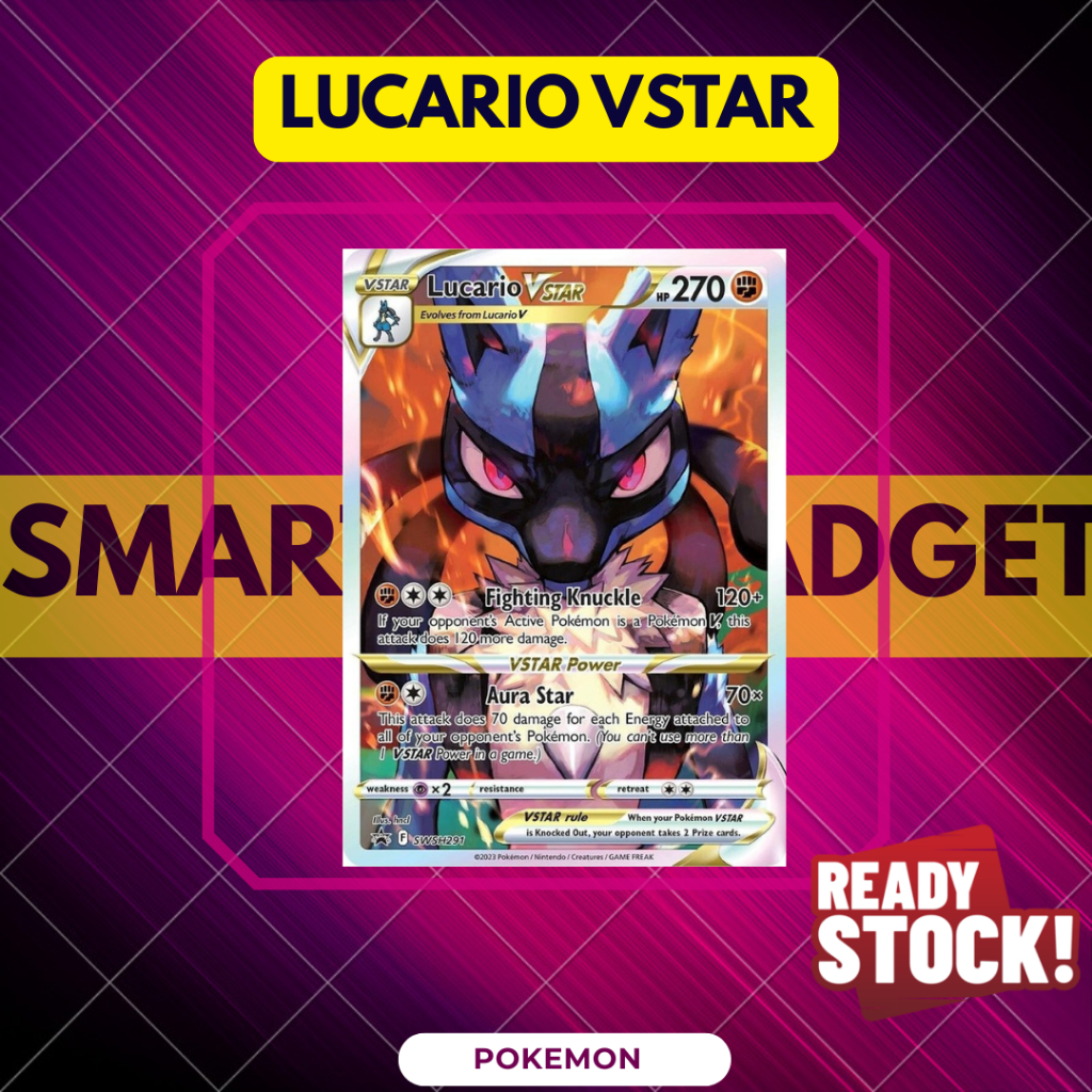 Pokemon TCG Lucario VSTAR RAW CARD / SEALED / PSA 8 - SWSH291 - Promo  Pokemon Sword & Shield Promos | Shopee Malaysia