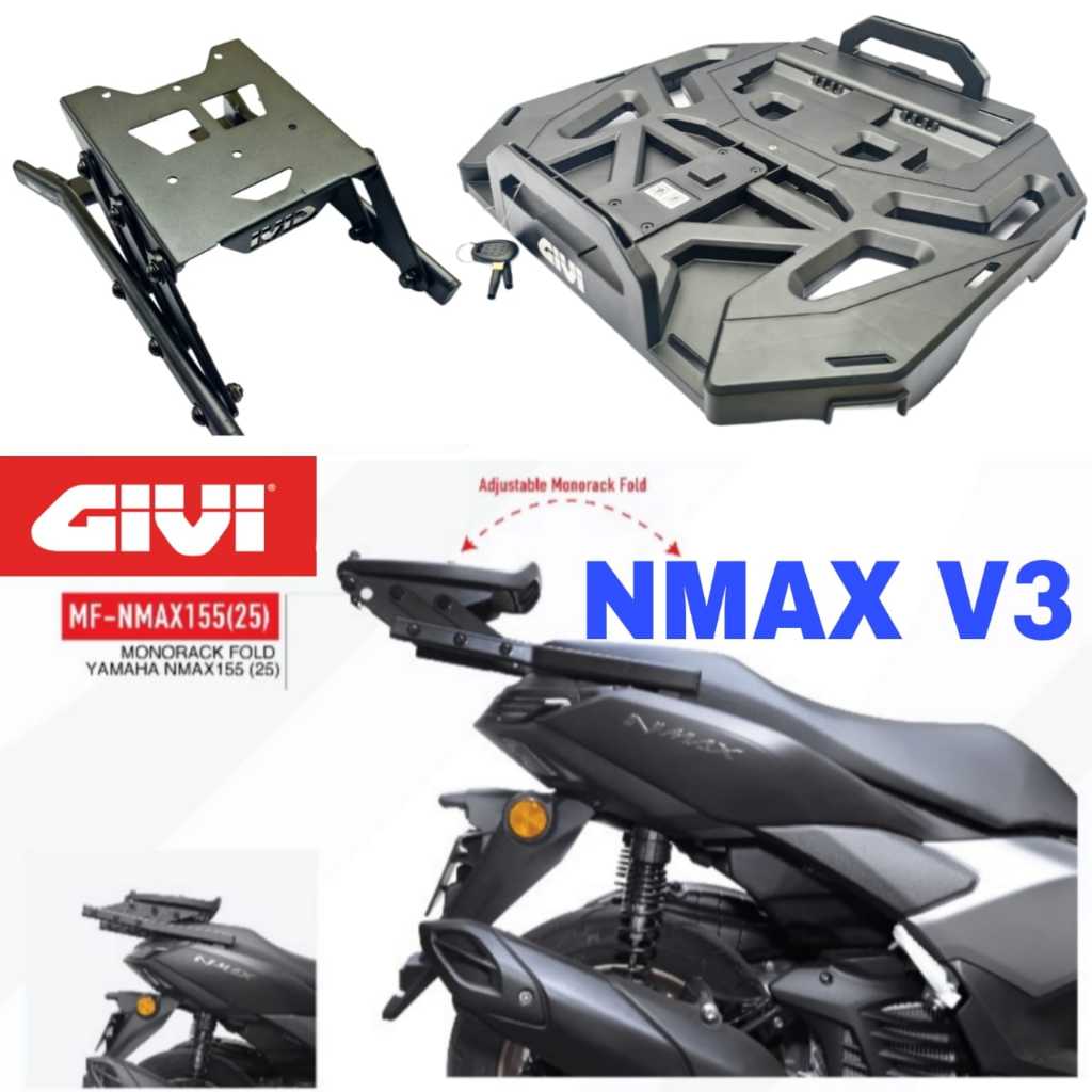 Tapak Monorack GIVI Rack Lipat Yamaha NMAX 2025 Bracket Accessories ...